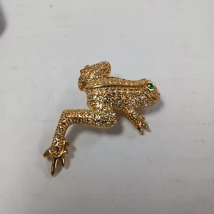 Vintage Camrose & Kross Leaping Frog Brooch Pin Signed JBK Jackie Kennedy - Picture 1 of 4