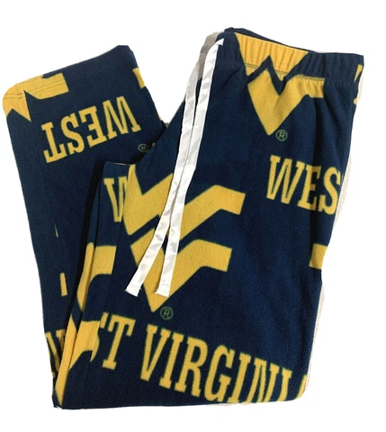 West Virginia Mountaineers Sideline Apparel Ladies size L Sleepwear Pants Fleece Cover