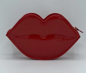 Vintage 90s Moschino Parfum Cherry Red Lips Clutch Pop Art La Bocca Italy Neu ohne Etikett - Bild 1 von 12