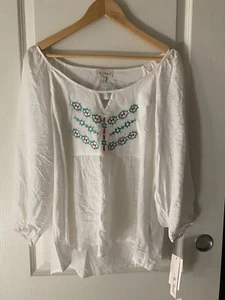 My Michelle White Lightweight Loose Fitting Long Sleeve Top Blouse Size XL (B6) - Picture 1 of 9
