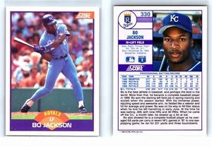 1989 Score #330, Bo Jackson, Kansas City Royals - Picture 1 of 1