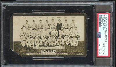 1913 Fatima Team Cards Philadelphia Athletics Plank Collins ~ PSA Authentic nice - Image 1 of 2