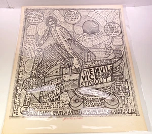 HOWARD FINSTER Original Signed Print From 1984 Exhibition In Atlanta - Picture 1 of 20