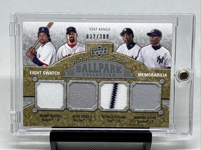 2009 Upper Deck Ballpark Collection Stat Kings Eight Swatch Memorabilia /300 HOF - Image 1 of 4