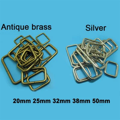 Metal Wire Rectangle 20mm 25mm 32mm 38mm 50mm Ring Belt Bag Loops For Strapping - Image 1 of 4