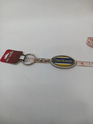 West Virginia Mountaineers Spinning Metal Key Ring Key Chain Logo 4.75" New - Image 1 of 3