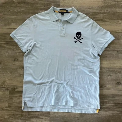 Camisa Polo Vintage Rugby Ralph Lauren Calavera y Huesos Cruzados Talla XL Foto 1 de 4