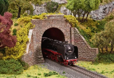 Faller 120558 Single Track Tunnel Portal Elok Dual Track Steam Kit Ho 1:87 New - Image 1 of 2