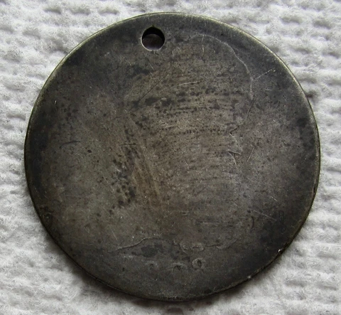 1808 Capped Bust Silver Half Dollar Early  Rare Key Date Type Coin Holed Filler Cover
