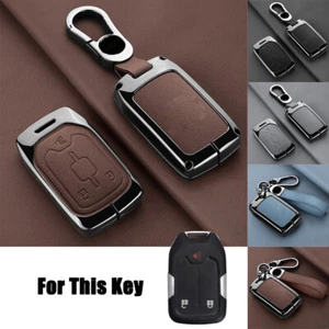 Zinc Alloy Leather Car Key Case Cover For GMC Yukon Sierra For Chevy Suburban - Picture 1 of 21