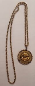Vintage PISCES Zodiac Anson Pewter Pendant and 26 Inch Chain weight 30Grams