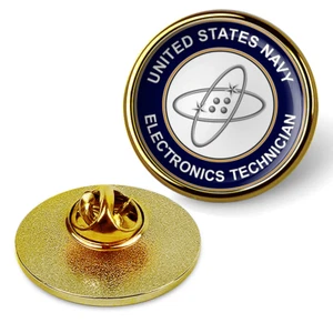 Técnico en electrónica de la Marina de los Estados Unidos Tie Tac, alfiler de sombrero, insignia, alfiler de solapa - dorado - Imagen 1 de 3