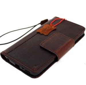 Genuine Full Dark leather hard case for LG V10 wallet luxury cover book Davis - Picture 1 of 7