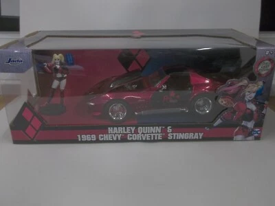Jada - Harley Quinn & 1969 Chevy Corvette Stingray - 1/24 Scale - NEW - Image 1 of 4