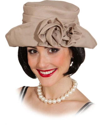 Twenty´s Twenty Hut Charleston Theater 20er Jahre Damenhut schwarz oder beige - Bild 1 von 2