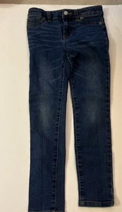 Cherokee Size 6 Girls Blue Jeans Snap Zipper Stretch Waist Band - Picture 1 of 6