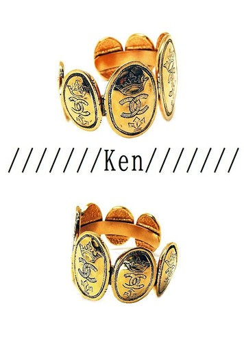 CHANEL Bracciale Bracciale AUTENTICO Coco CC Catena Oro Vintage Raro 26 Medaglia Moneta Corona