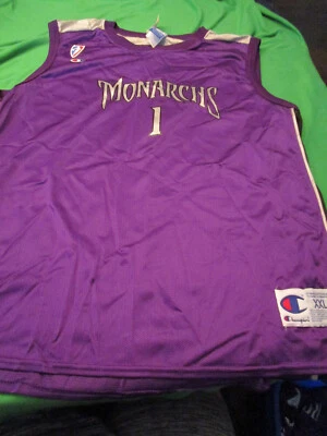 NEW VINTAGE CHAMPION  WNBA WOMENS #1 SACRAMENTO MONARCHS JERSEY PURPLE 2X XXL - Image 1 of 3