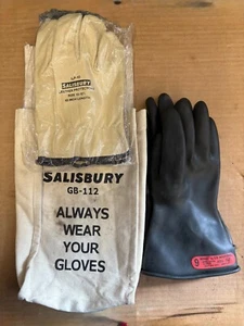 Salisbury Electrical Glove Kit Size 9 Class 0 1000v w/ bag and Leather Protector - Picture 1 of 5