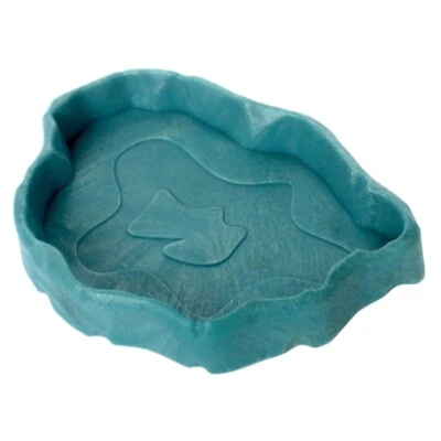 Reptile Food Bowl Shallow Plastic Water Dish Terrarium Aquarium Decoration