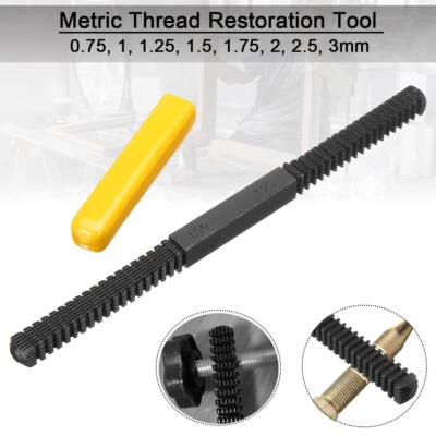 Metric Thread Restoration Repair Tool File Clean Damaged Threads 0.75 - 3mm - Image 1 of 4