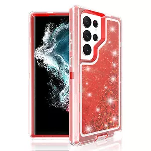 Liquid Glitter Shockproof Defender Case For Samsung S23 Ultra S22 S21S20 Note20 - Picture 1 of 40