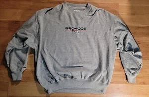 Vintage Denver Broncos Sweater Mens XL Gray Sweatshirt NFL football - Picture 1 of 6