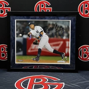 Starlin Castro Autographed New York Yankees 16x20 Framed Photo Signed Steiner - Picture 1 of 5