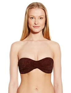 PilyQ Women's Goddess Bandeau Bikini Top, Brown - Picture 1 of 3