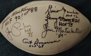 6 COLTS HOFer signed (w/ inscriptions) full size Wilson FOOTBALL JSA COA - Picture 1 of 5