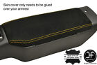 YELLOW  STITCHING REAL SUEDE ARMREST LID COVER FITS MAZDA MX5 MK2 1998-2000
