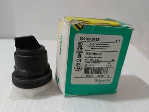SCHNEIDER 9001SKS43B SELECTOR SWITCH MAINTAINED 3 POSITION BLACK KNOB  - Picture 1 of 3