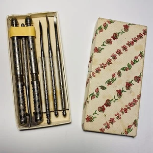 Vintage Nut Cracker & Pick Set In Original Box - Picture 1 of 8