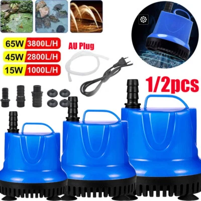 2X Submersible Pump Aquarium Fish Tank Pond Marine Water Pump Waterfall Fountain - image 1 of 4