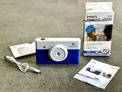 Minolta Instapix 2 in 1 Instant Print Digital Camera Bluetooth Printer w Manual - Image 1 of 4