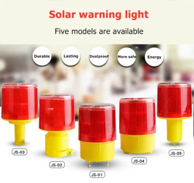 Solar Traffic LED Emergency Warning Flash Light Strobe Beacon Alarm Lamp - image 1 of 4