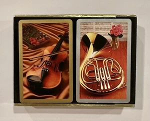 Vtg Congress Designer Series Double Deck Playing Cards-Musical Instrument Theme - Picture 1 of 9
