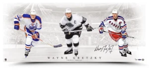 Wayne Gretzky Autographed "Triple Threat" 36" x 15" Photograph UDA LE 199 - Picture 1 of 3