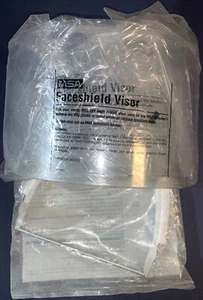 3 piezas: 1 protector facial plegable de metal MSA y 2 viseras MSA transparentes - Imagen 1 de 5