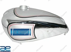 Compatible With Norton 16H ES2 Gas Petrol Fuel Tank Silver & Chrome Painted AEs - Bild 1 von 5