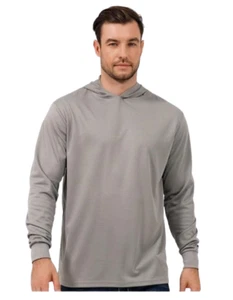 Men's UPF 50+ UV Protection Long Sleeve Quick-Dry Hoodie for Hiking, Fishing 5XL - Picture 1 of 6