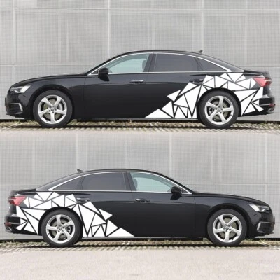 Car Truck Body Stickers Side Decals Vinyl Graphics Mixed Size Triangles Design - Image 1 of 4
