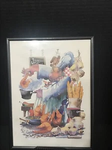 Leo Meiersdorff Watercolor Print Signed Jazz Brunch #2 - Picture 1 of 5