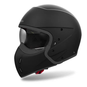 CASCO HELMET FIBRA MODULARE CROSSOVER AIROH J110 NERO OPACO - Foto 1 di 4