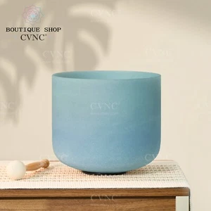 432Hz 8" G Fusion Crystal Singing Bowl Lapis Lazuli Gem Color Sound Heal Bath - Picture 1 of 5