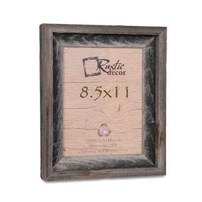 8.5x11-2" Wide Signature Reclaimed Rustic Barn Wood Picture Frame - Image 1 of 2