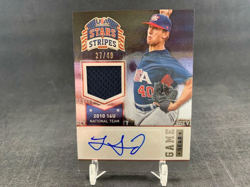 2015 PANINI USA STARS & STRIPES LUCAS SIMS GAME GEAR JERSEY AUTO 27/49 - Image 1 of 1