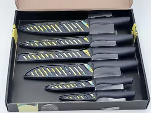 Knife Set Marco Almond Artistic Designed Pattern Kitchen Knife 6 Stainless - Picture 1 of 19