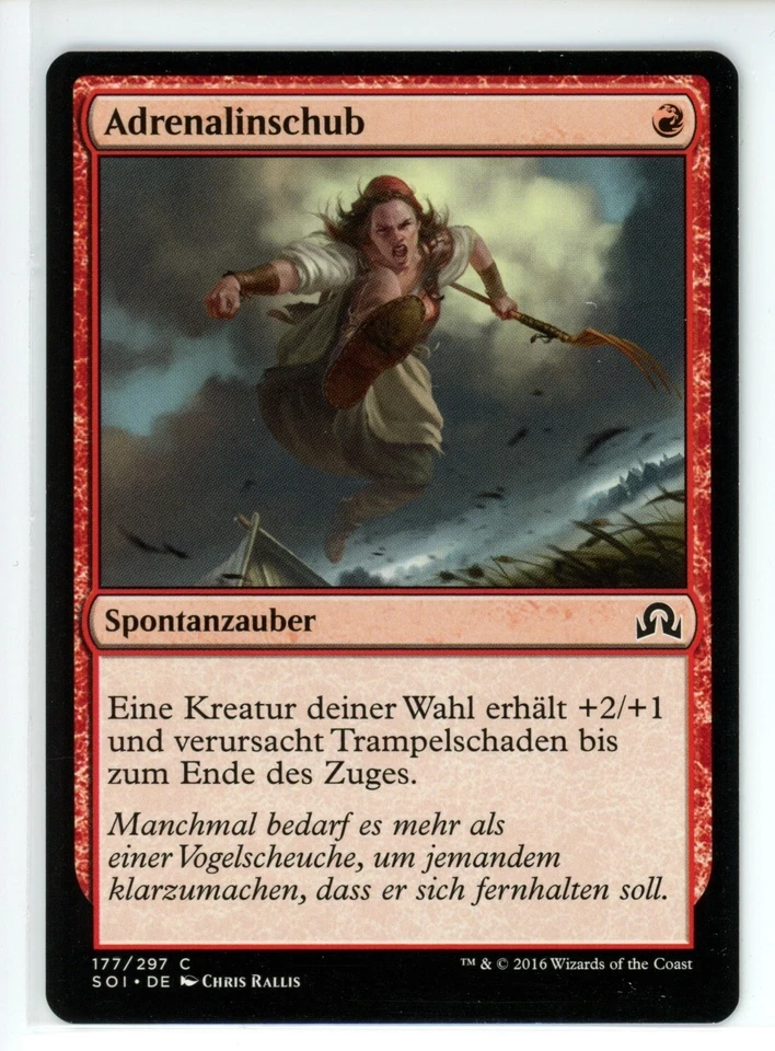 RUSH OF ADRENALINE Shadows Over Innistrad GERMAN #177 SOI(NM)(MTG) - Image 1 of 1