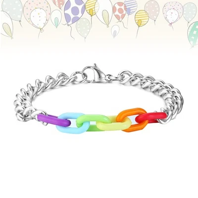  Armreif Edelstahl Armb��nder F��r Herren Verstellbares Armband Bunte Armbänder - Bild 1 von 4